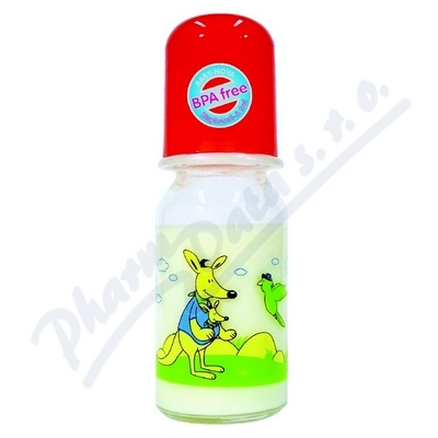 BABY NOVA Lahev skleněná s potiskem 125ml 44605