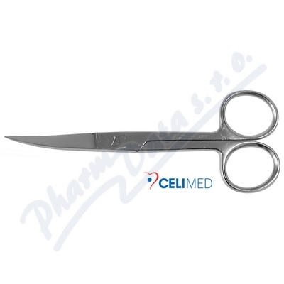 Nůžky 6-0053-B zahnuté hrotnaté 15cm CELIMED