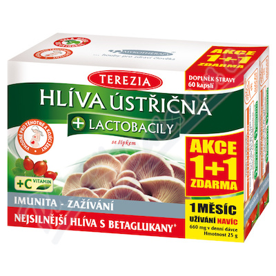 TEREZIA Hlíva ústřičná+lactob.cps.60+60 AKCE 1+1