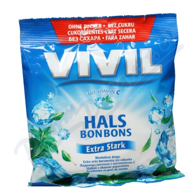 Vivil Extra silný mentol+vit.C bez cukru 60g