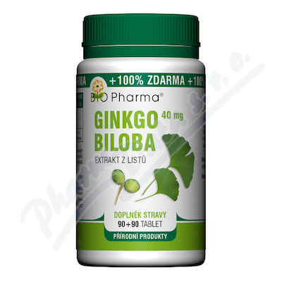 Ginkgo Biloba extrakt 40mg tbl.90+90 BIO-Pharma