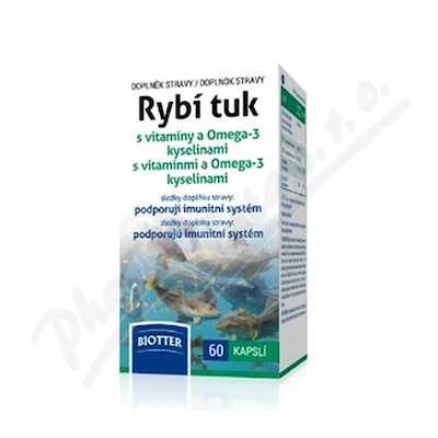 Biotter rybí tuk s vitamíny a Omega-3 kys. cps.60