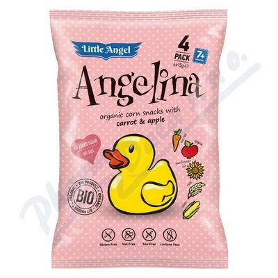 Bezlepkový snack Angelina pro děti BIO 4x15g