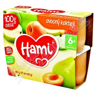 Hami 100% ov. ovocný koktejl 4x100g 6M