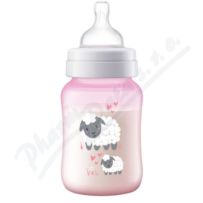 AVENT Láhev Anti-colic 260ml růžová/ovečka