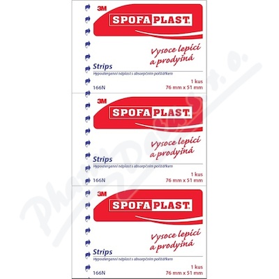 3M Spofaplast 166N Strips 76x51mm 3ks