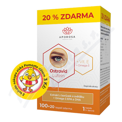 APOROSA Ostrovid Lutein+vit.E+Omega-3 cps.100+20
