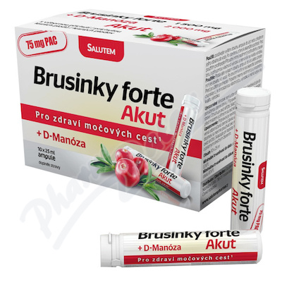 Brusinky Forte Akut 1500mg + D-Manosa 10 ampulí