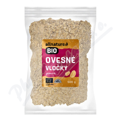 Allnature Ovesné vločky jemné BIO 500g