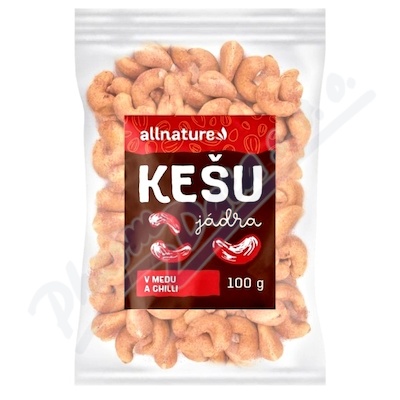 Allnature Kešu v medu a chilli 100g