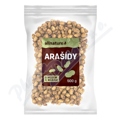 Allnature Arašídy s medem a wasabi 500g