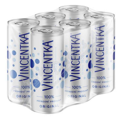 Vincentka přírodní 250ml plech multipack 6ks