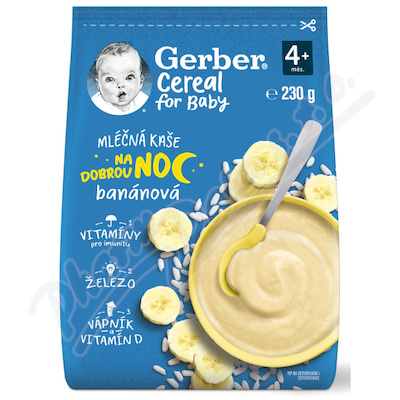 Gerber Cereal Ml.kaše na dobrou noc banán.230g 4M