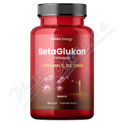 MOVit BetaGlukan 350 mg+Vitamín C+D3+Zinek cps.60