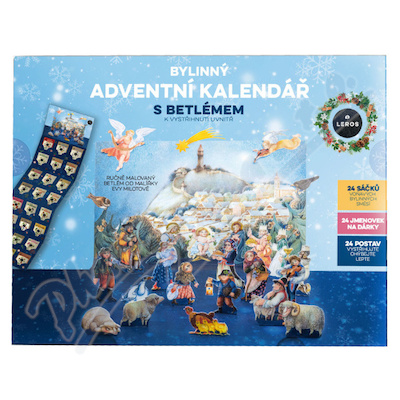 LEROS bylinný adventní kalendář s betlémem 24sáčků