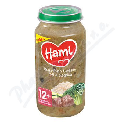 Hami Brokolice s hovězím rýží a cuketou 250g 12m+