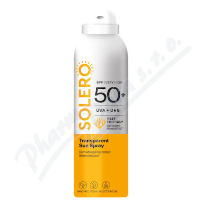 SOLERO Transparentní sprej na opal. SPF50+ 200ml