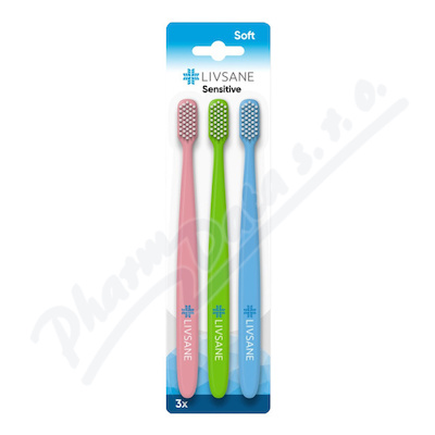 LIVSANE Sensitive Soft zubní kartáček 3ks