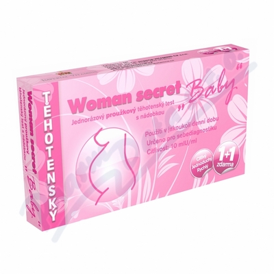 Těhotenský test Woman secret BABY proužkový 2v1