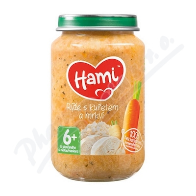 Hami příkrm rýže s kuřetem a mrkví 200g 6M