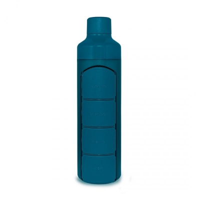 YOS láhev s dávkovačem léků denní - modrá 375 ml