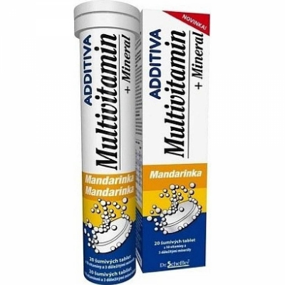 ADDITIVA MULTIVIT.+MINERAL MANDARINKA ŠUM. TBL.20