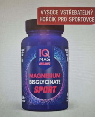 IQ MAG SPORT ORGANICKÝ HOŘČÍK BISGLYCINÁT+B6 90 TO