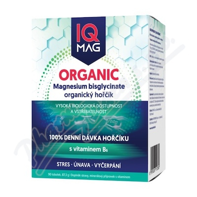 IQ MAG ORGANIC MAGNESIUM +B6 ORGANICKÝ HOŘČÍK 90TO