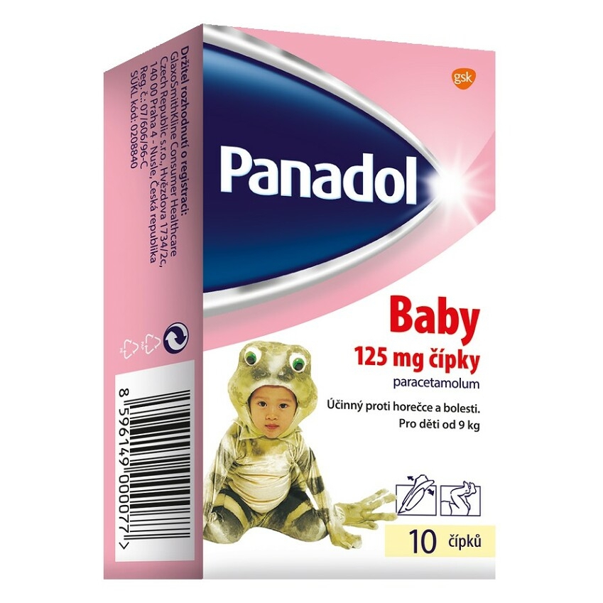 PANADOL Baby rektální čípky 125 mg 10 kusů