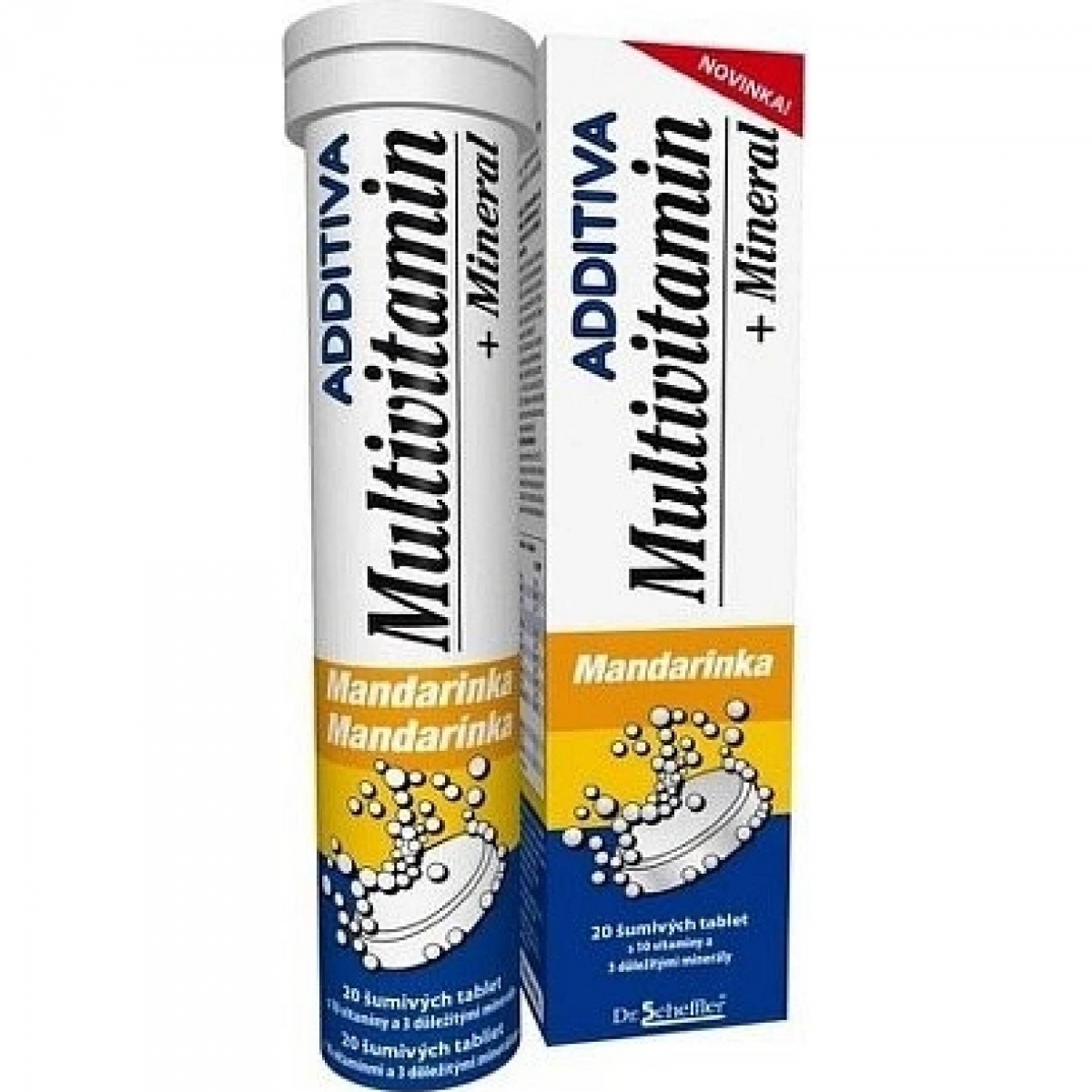 ADDITIVA MULTIVIT.+MINERAL MANDARINKA ŠUM. TBL.20