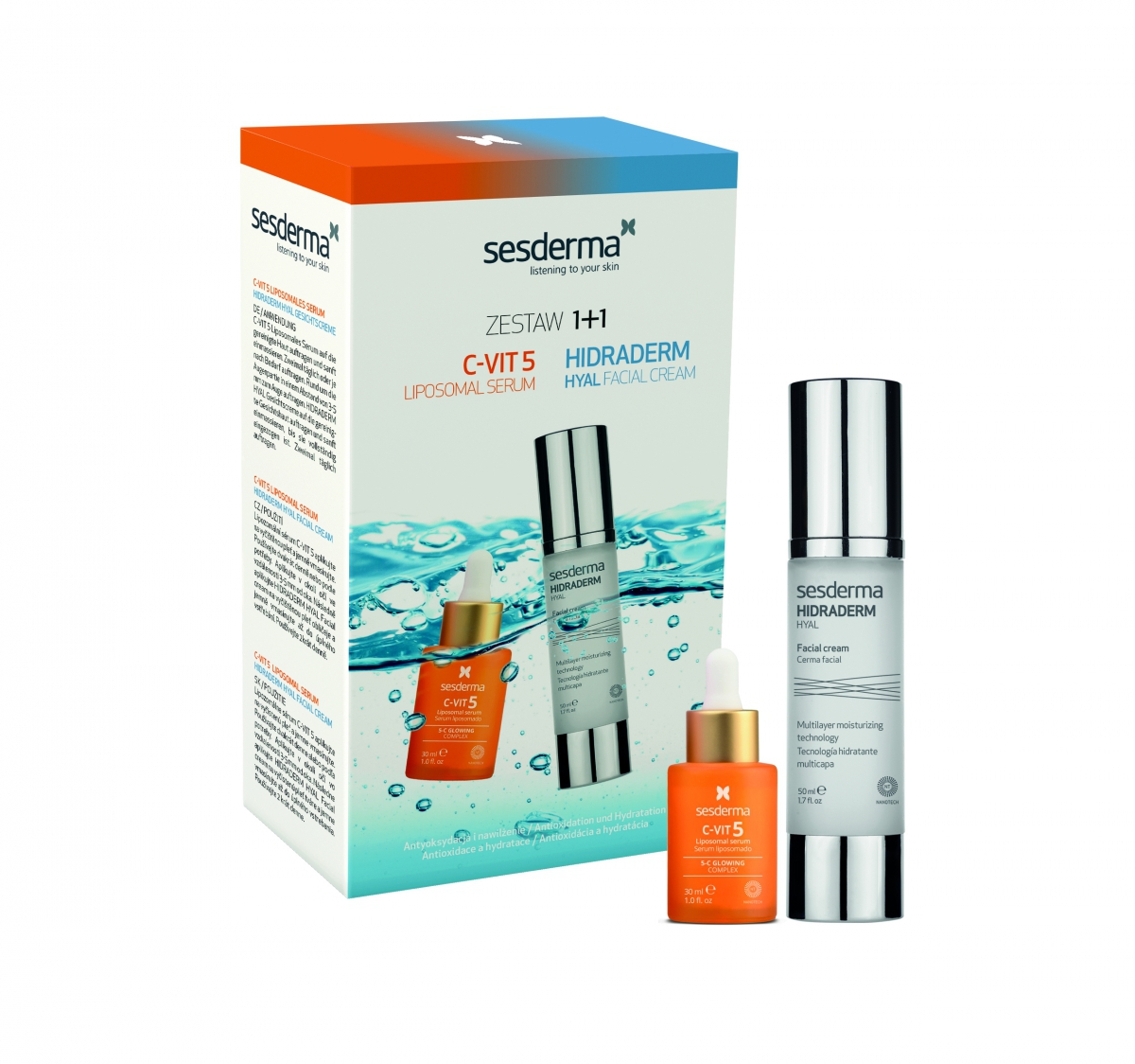 SESDERMA SADA Hidraderm krém 50 ml + Serum 30ml Zd