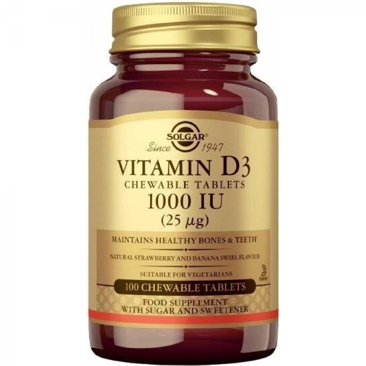 Solgar Vitamín D3 1000 IU 100 tablet