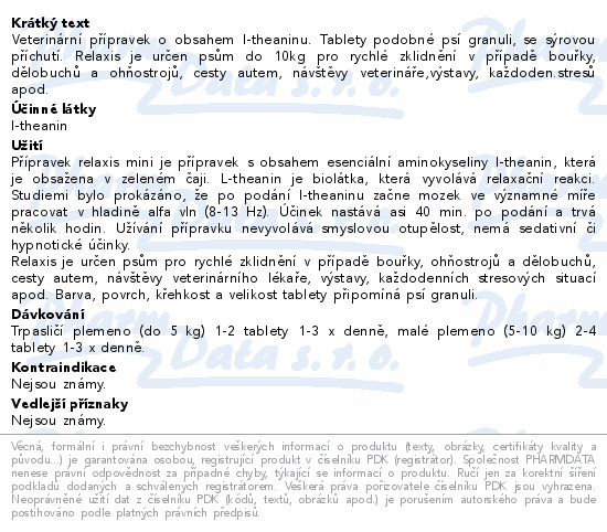 relaxis CANIS mini sýrová příchuť tbl.60