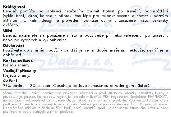 SUPERBAND bandáž kolene vel.L