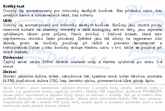 Čaj LFH borůvka 20x2g