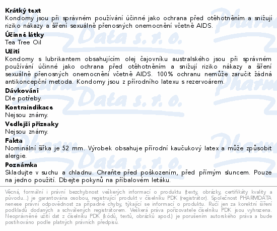 Tea Tree Oil kondomy 3ks Dr.Müller