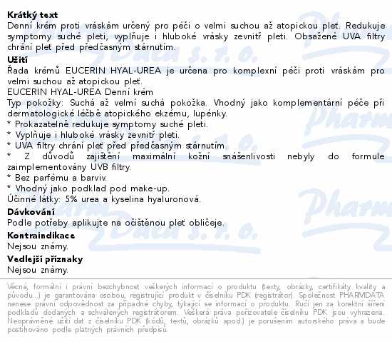 Eucerin Hyal-Urea denní krém 50ml