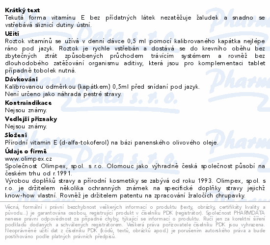 Tekutý Vitamin E 30ml