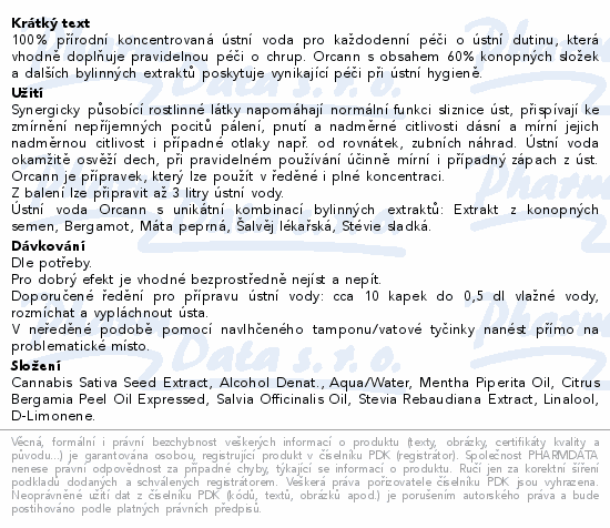 Annabis Orcann ústní voda koncentrovaná 30ml