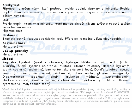 GS Multivit.s miner.šumivý Forte pomer.tbl.20+5