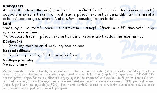 Triphala podpora trávení a detoxikace tbl.60
