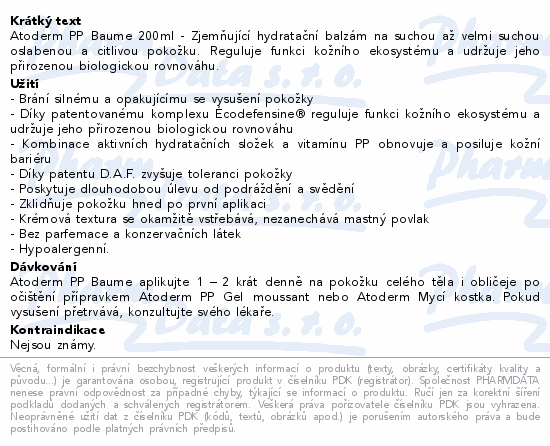 BIODERMA Atoderm PP Baume 200ml