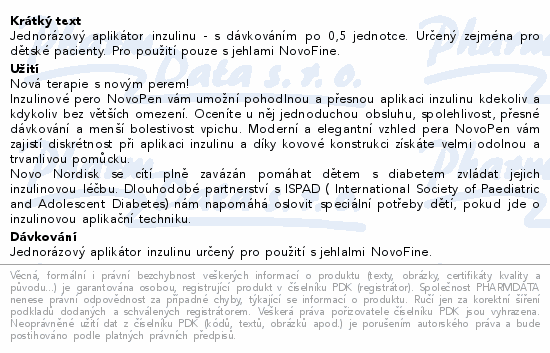 Aplikátor inzulinu NovoPen Echo red