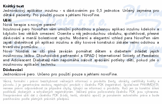 Aplikátor inzulinu NovoPen Echo blue