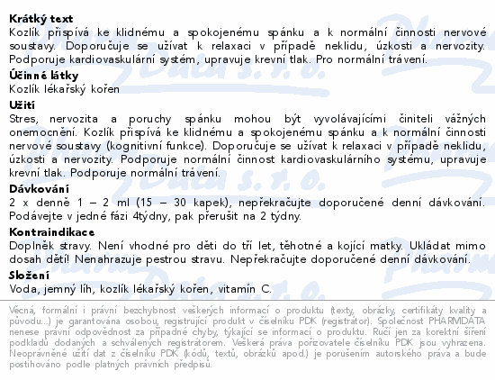 TOPVET Kozlík lékařský extrakt 50 ml