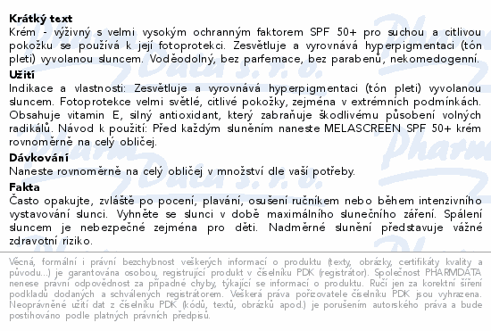 DUCRAY Melascreen Výživný krém SPF50+ 40ml