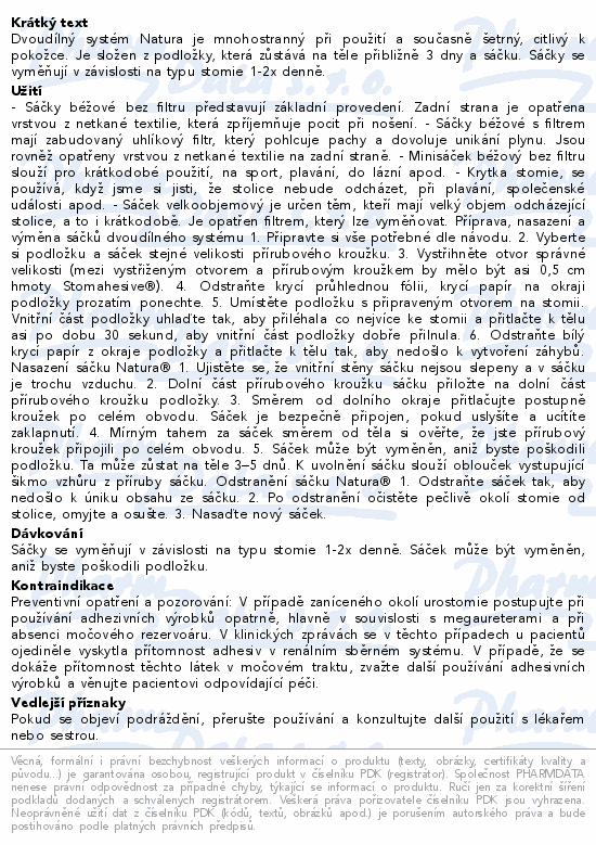 Sáček 2D uzavřený NATURA+ béž.70mm STD 30ks