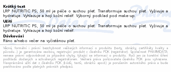 LA ROCHE-POSAY NUTRITIC suchá pleť 50ml