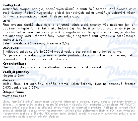 Santée čaj Valašská švestka n.s. 20x2.5g