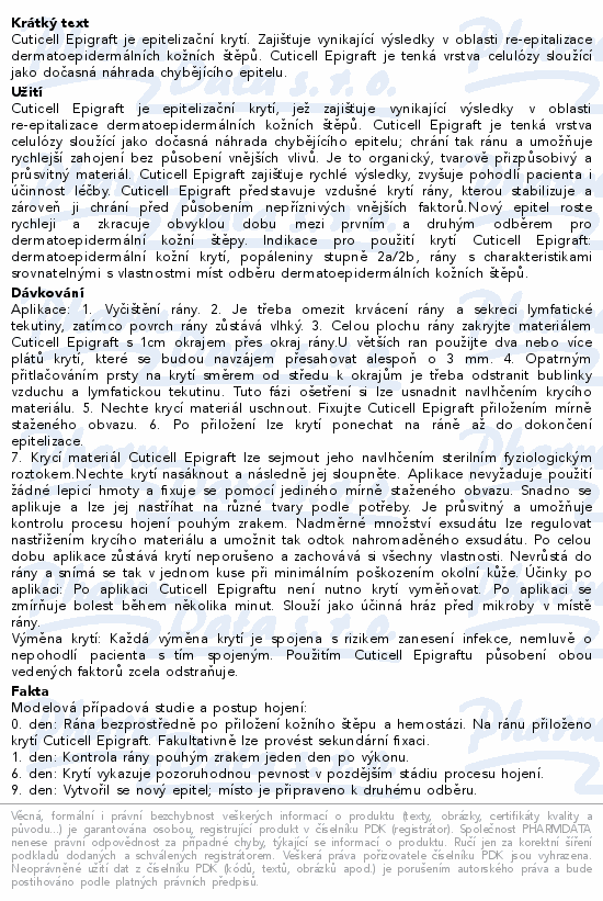Cuticell Epigraft 7.5cmx10cm 10ks krytí-epit.kůže